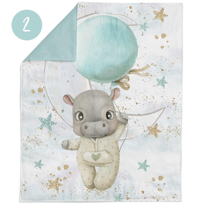 Exclusive Cute Hippo Fabric Panel Quilting Panel Sewing Etsy