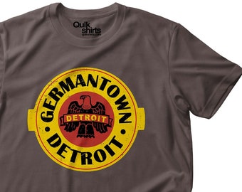 Germantown Detroit (Vintage Print) - DTG Printed - Soft Premium Shirt - Adult, Youth and Big & Tall sizes
