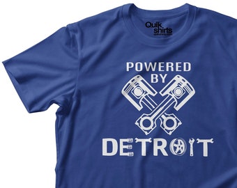 Powered by Detroit - Motor City -   Premium Shirt - Adult, Youth and Big & Tall sizes