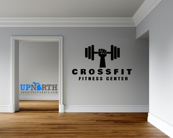 Personalized Fitness Weights or Crossfit Custom Decal - Vinyl Wall Decal -