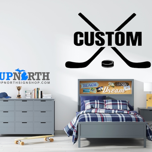 Hockey Wall Decal Etsy