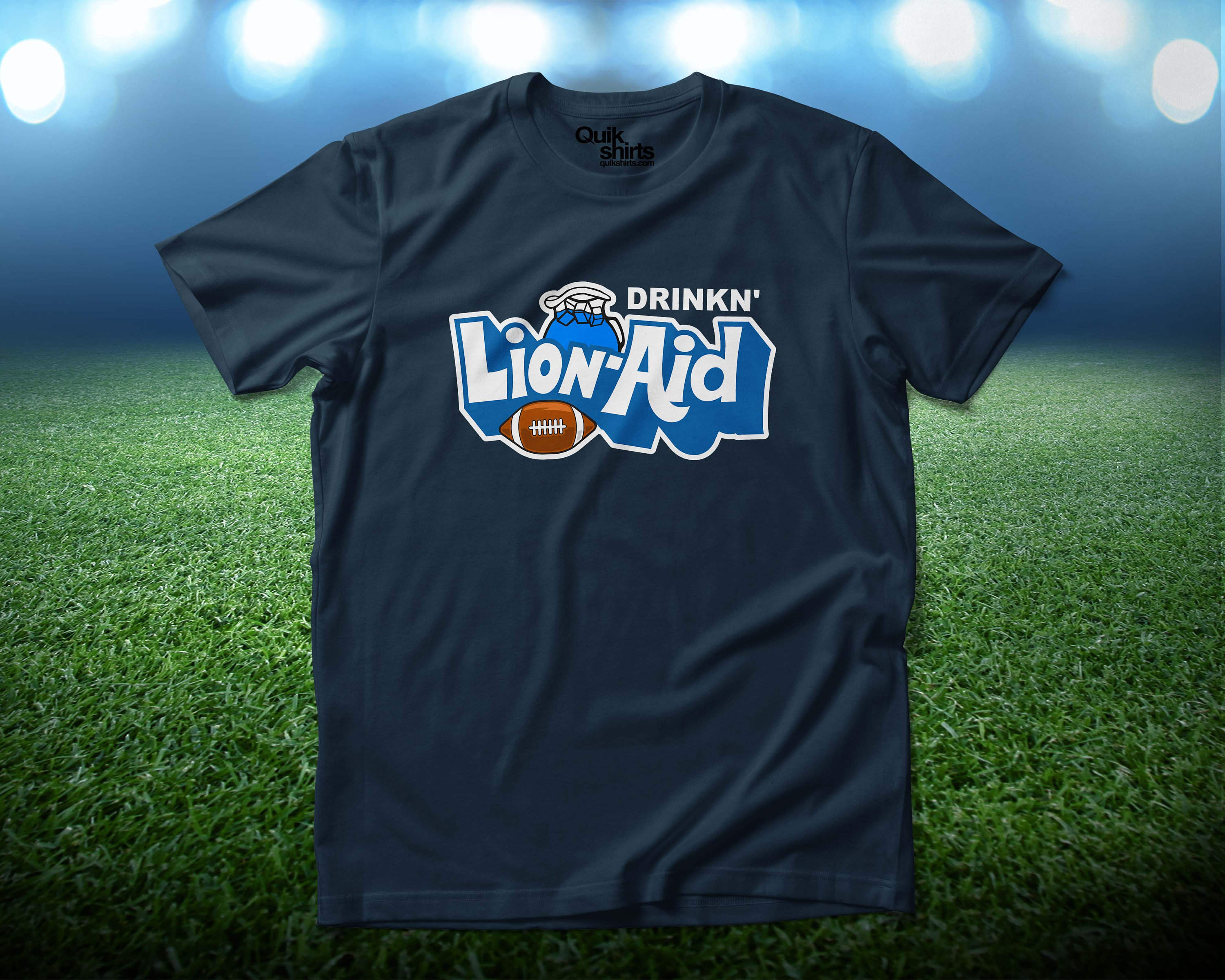 Lion-aid Shirt Detroit Footbal Adult Youth and Big & Tall 