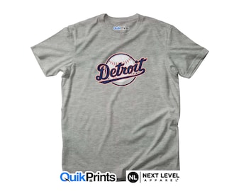 Detroit Baseball-  Next Level Shirt* - Adult, Youth and Big & Tall sizes