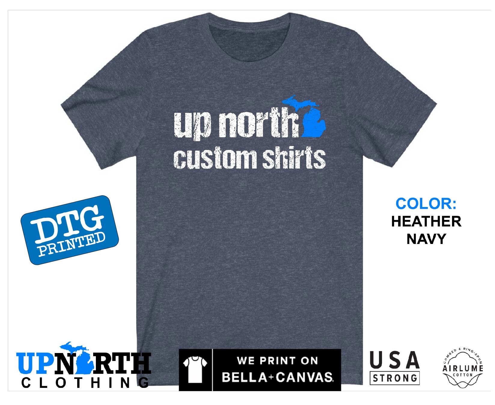 Custom DTG Printed Shirts Full Color DTG Print Etsy