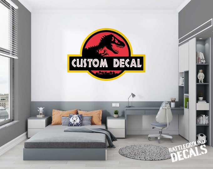 Personalized Jurassic Wall Graphic - Full Color