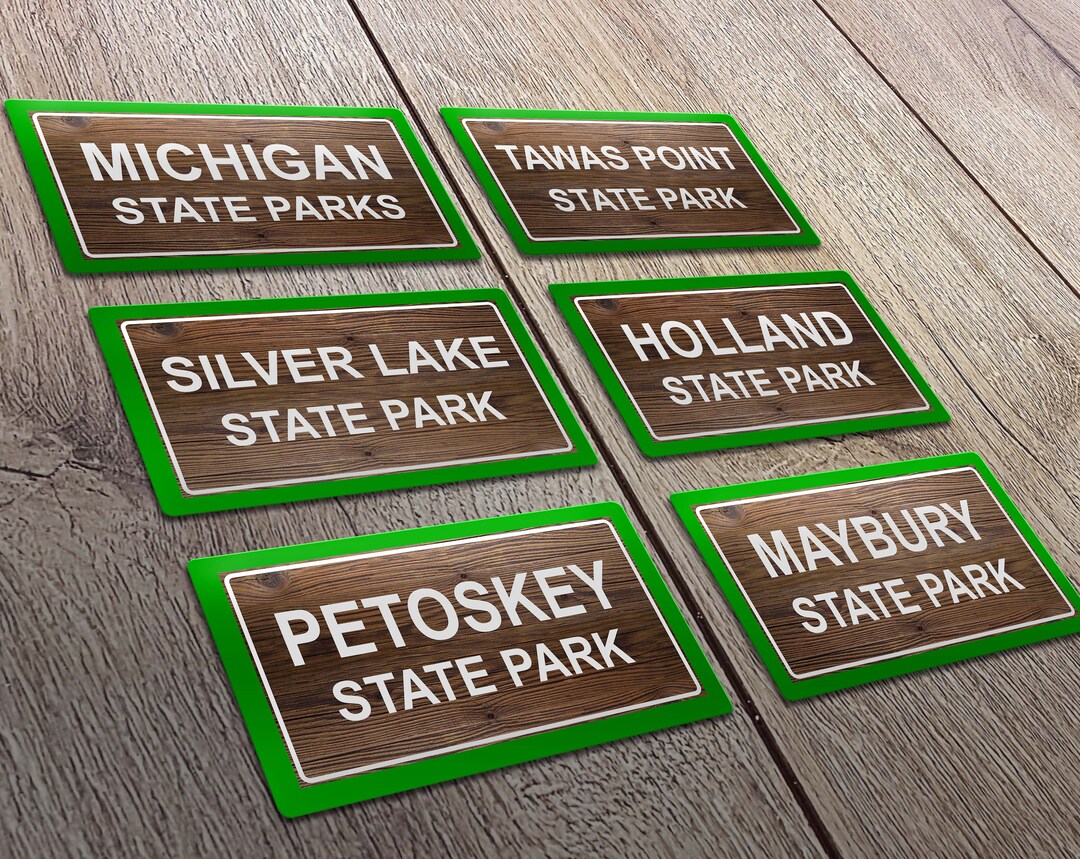 3, 6 or 12 Pack Michigan State Park Stickers Any Park or Campground Etsy