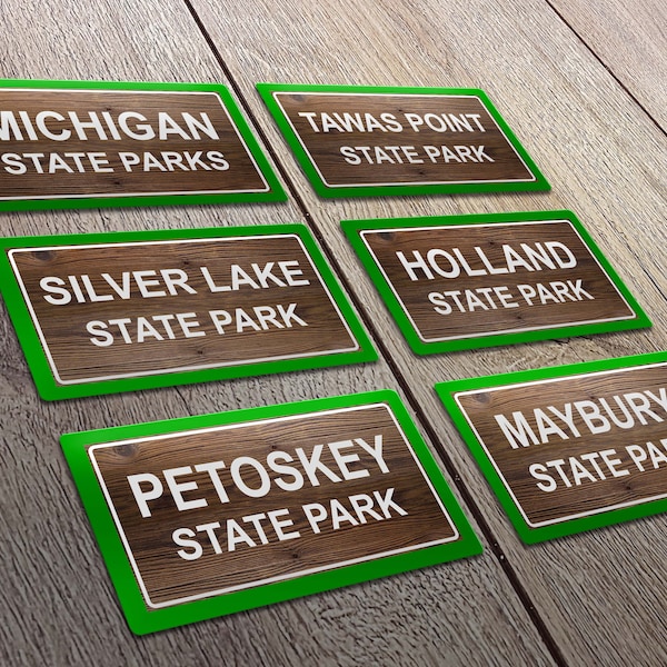 3, 6 or 12 Pack - Michigan State Park Stickers - Any Park or Campground