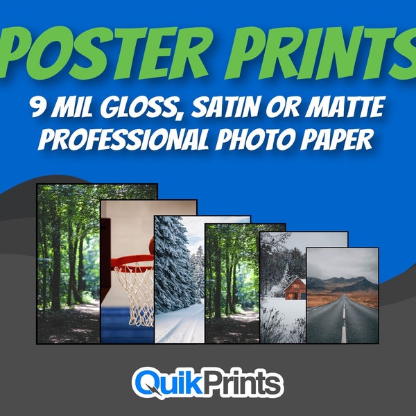 Large Format Photo / Poster Prints - Gloss, Satin or Matte Professional Photo Paper