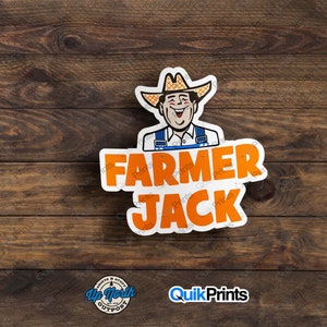 Farmer Jack Grocery Store Sticker - 4 Sizes to Choose From