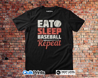 Eat, Sleep, Baseball Repeat -   Soft Premium T-Shirt - Adult, Tall and Youth Sizes