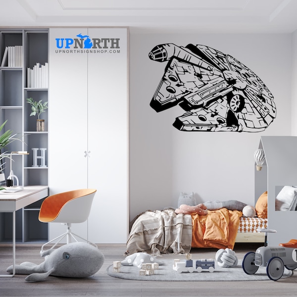 Millennium Falcon - Custom Vinyl Decal - Space Ship Decal