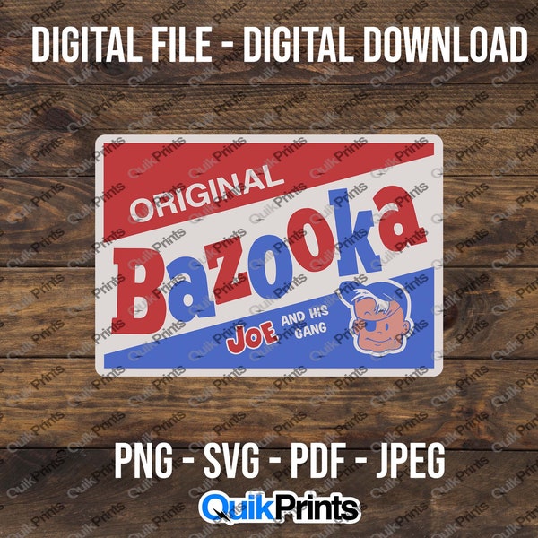 Bazooka - Téléchargement numérique - Fichier PNG, Jpeg et PDF SVG