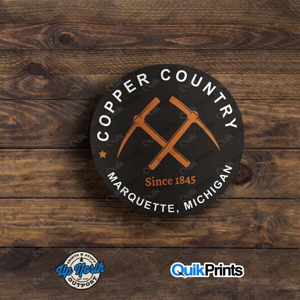 Copper Country - Marquette, Michigan Sticker - 4 Sizes to Choose From