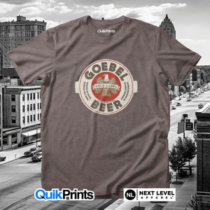 Goebel Beer Gold Label (Vintage Print) - Detroit Vintage Brewery -  Premium Shirt - Adult and Big & Tall sizes