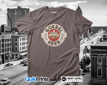 Goebel Beer Gold Label (Vintage Print) - Detroit Vintage Brewery -  Premium Shirt - Adult and Big & Tall sizes