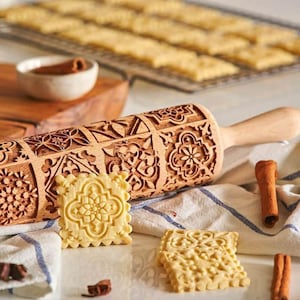 Christmas Embossing Rolling Pin