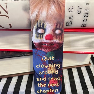 Creepy Doll Bookmark Horror Bookmark Scary Clown Bookmark