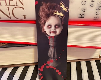 Segnalibro: segnalibro bambola raccapricciante, libri horror, segnalibro spettrale, lettura, libri spaventosi