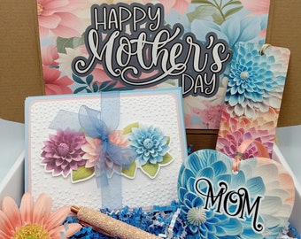 Mother's Day 3D flowers gift box set. 7 items included.