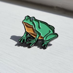 Frog Pin | Soft Enamel Pin | 1.25&quot; Cute Frog Pin