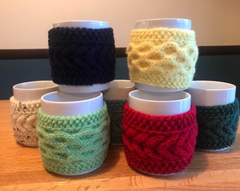 Cable Knit Mug Cozies