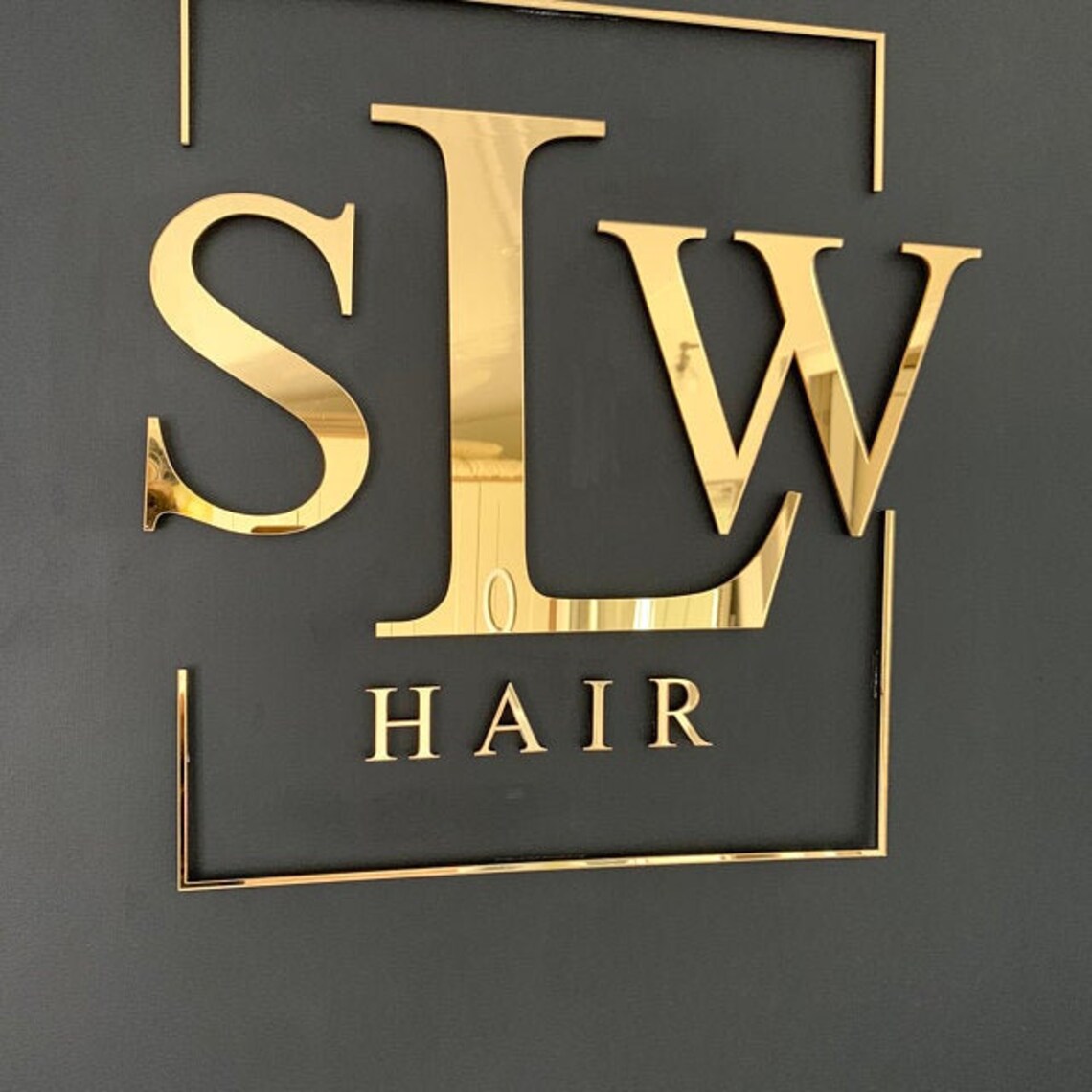 Custom 3D Acrylic Mirror Laser Cut Business Logo Wall Etsy UK