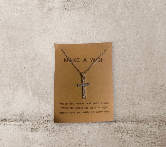 Wish cross necklace deals