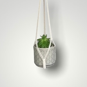 No Tassel Elegant Plant Hanger - Tassel Free Plant Hanger - No Fringe Plant Hanger - Modern Macrame - Plant Lover Gift - Boho Gift