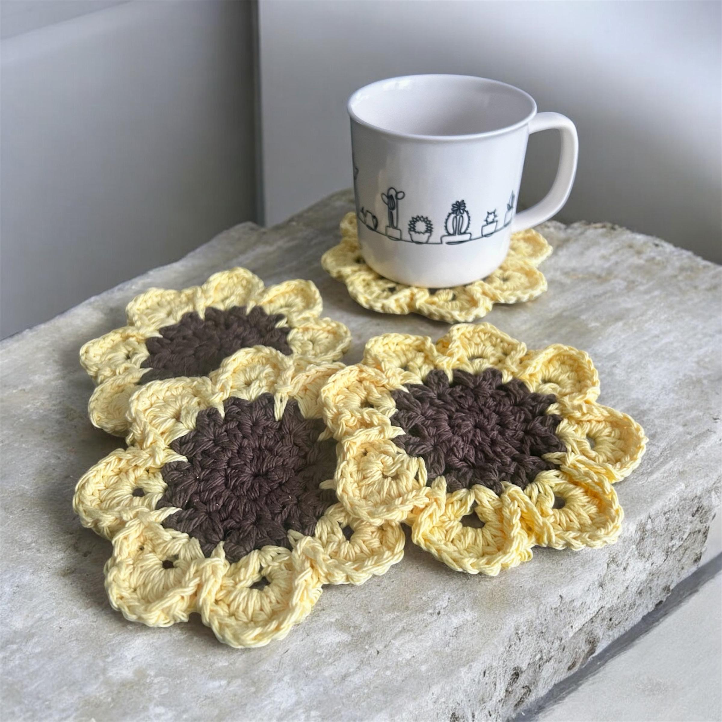 Sunflower Coaster Crochet Pattern - Beginner DIY (digital Download) - Etsy
