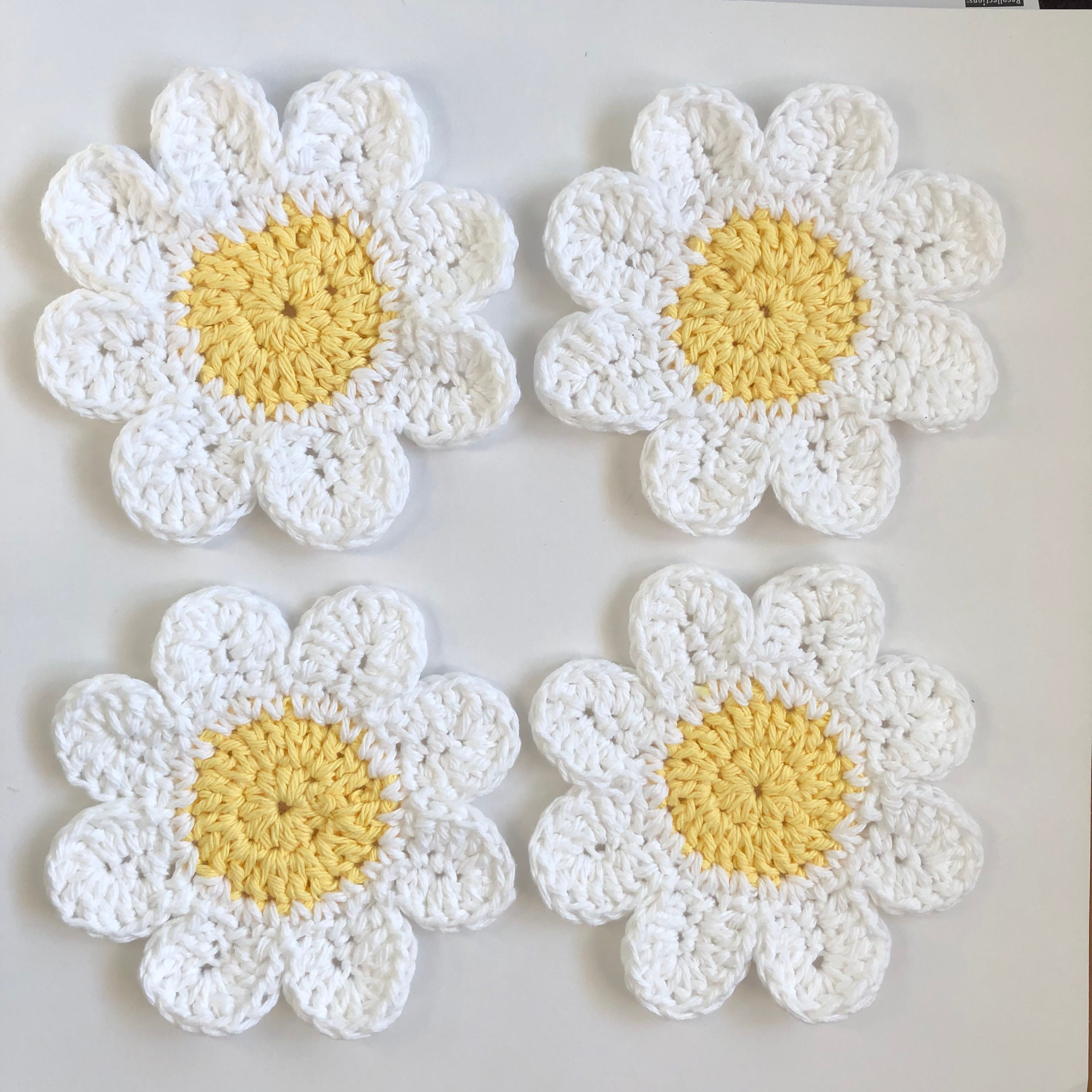 Daisy coaster set flower coasters daisy gift  etsy