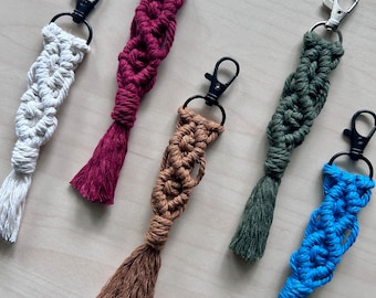 Macrame  Keychain - Wallet Keychain - Keychain Lanyard - Macrame Lanyard