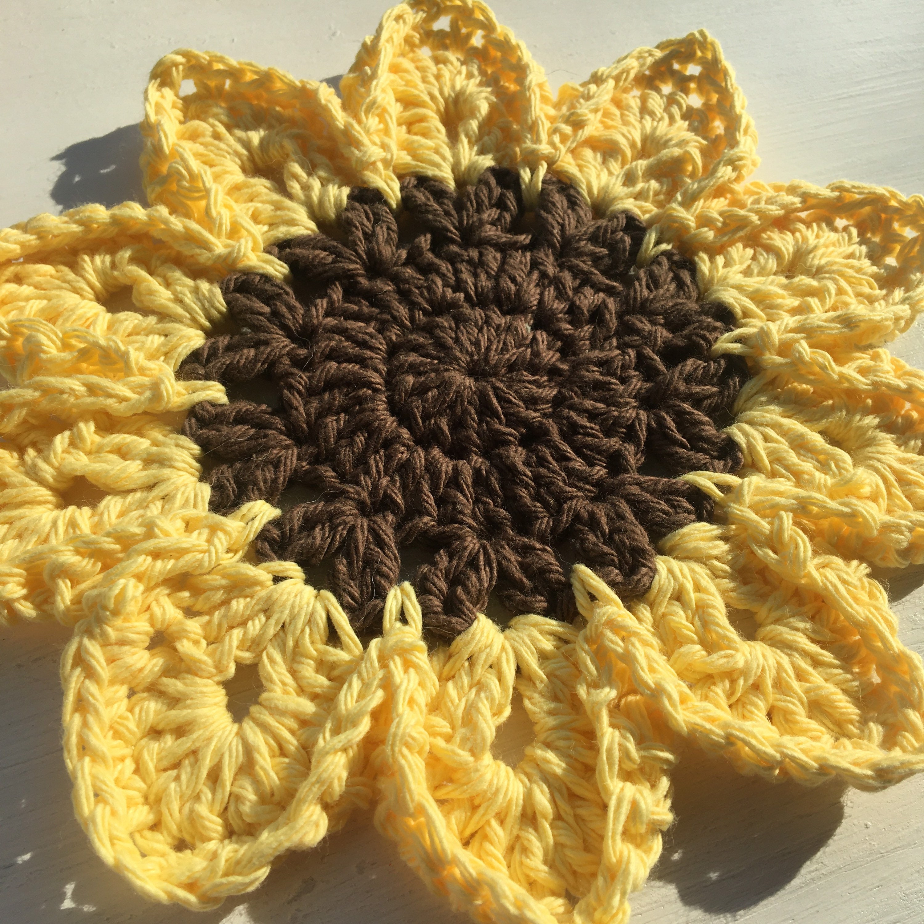 Sunflower Daisy Crochet Dishcloths / Pot Holders / Trivets / Etsy Canada