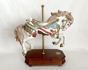 Patriotic Carousel Horse Music Box | Carousel Collections
