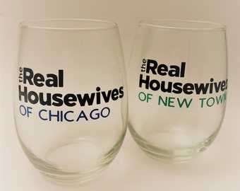 real housewives custom wine glass