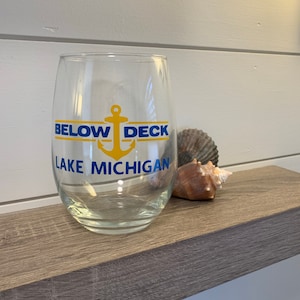 Below Deck Personalized Wine Glass