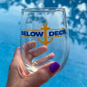 Below Deck wine glass
