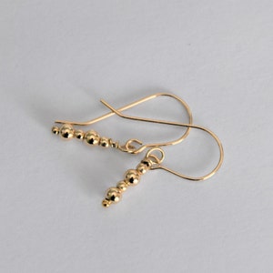 Delicate 14k Gold earrings, tiny gold earrings, unique 14 karat gold earrings, small 14 karat gold earrings small gold earrings 14k earrings