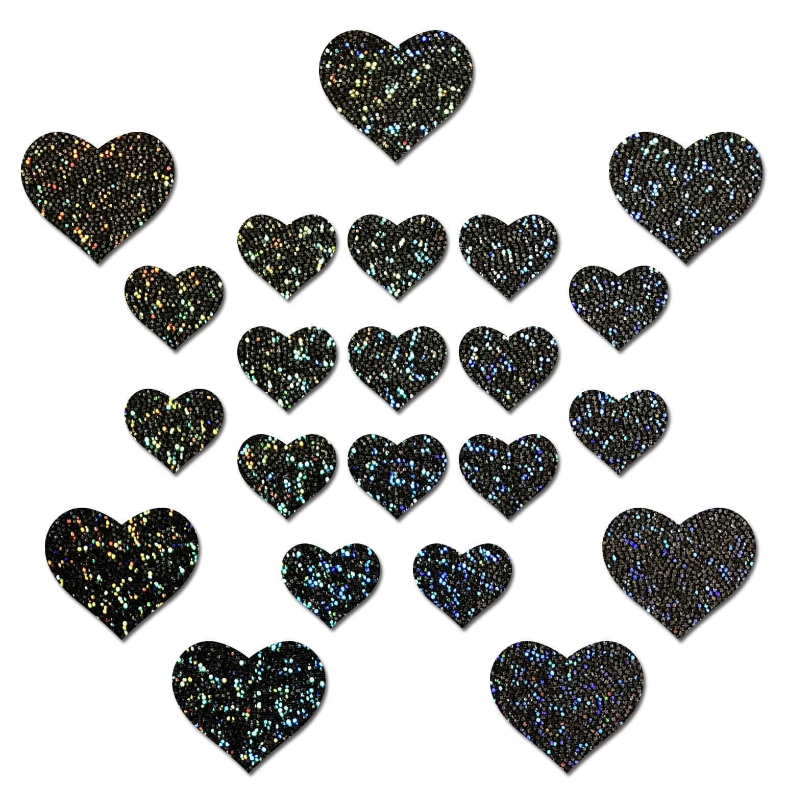 Pocket Full of Love Black Glitter Hearts Body & Everything Etsy