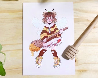 Bee Girl Print