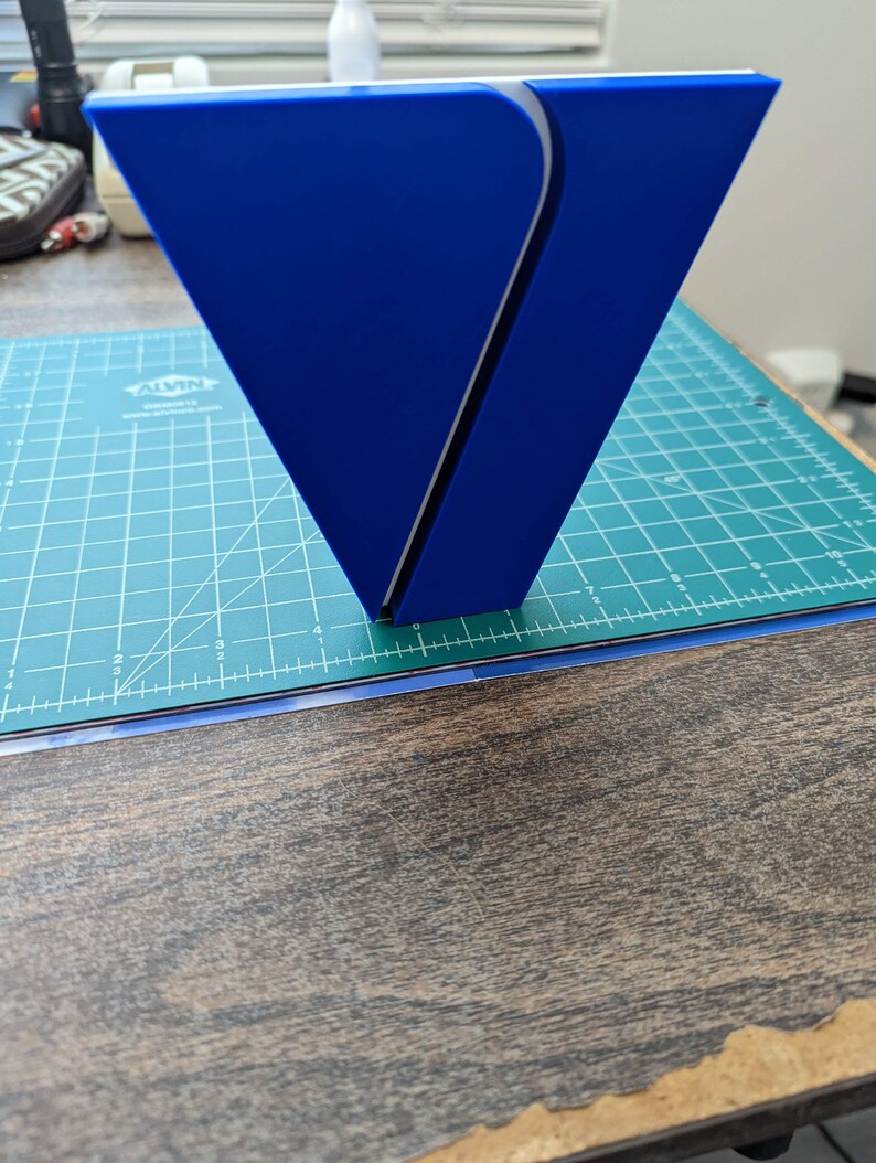 Viacom company 3D printed V logo shield display color image 4