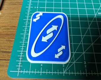 Uno Reverse Card Blue Red Yellow Green Other Colors 3d Printed Etsy