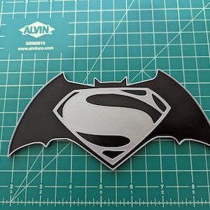Batman vs Superman cape logo emblem wall mount color display 3D printed