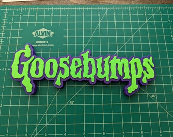 Goosebumps movie 3D logo art display stand shelf wall mount