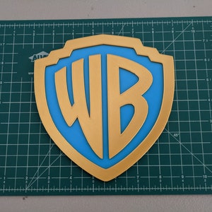 Warner Brothers WB Bros 3D printed logo shield wall display