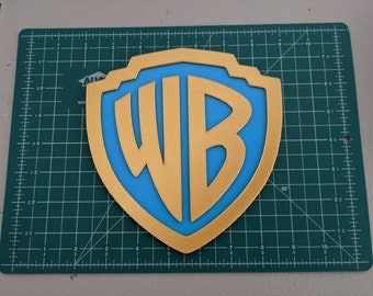 Warner Brothers WB Bros 3D printed logo shield wall display