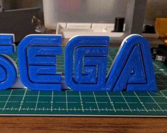 SEGA logo sign fan art 3D print 6+inches video game