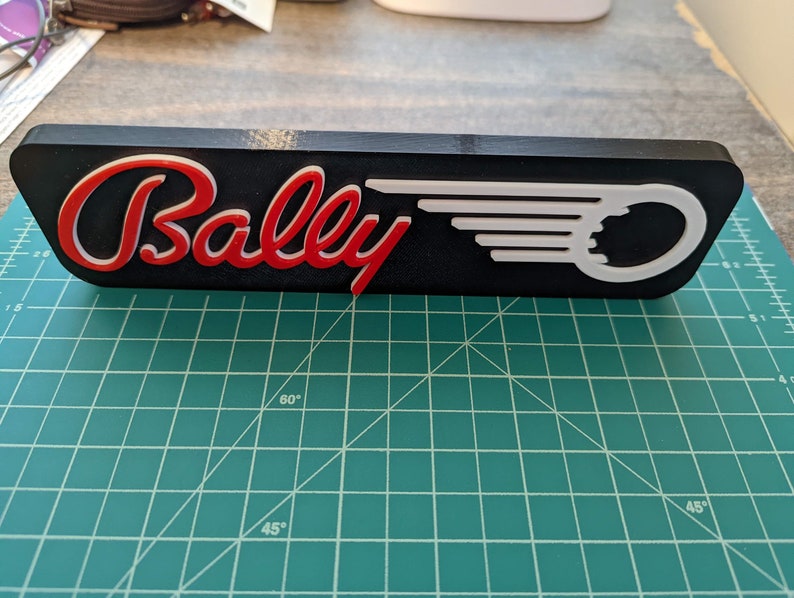 Bally Pinball Logo Emblem Symbol 3D Printed Color Game Company Etsy