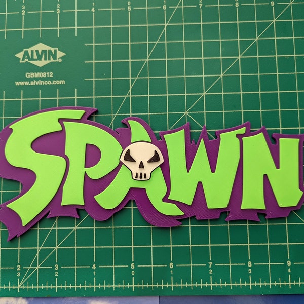 Spawn title Logo Sign Display wall 3D printed Image Comics