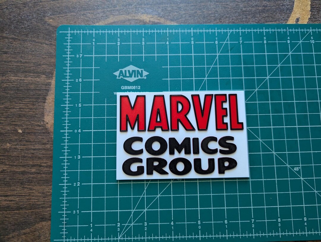 Marvel Comick Sign Marvel Comics Group 3D Printed Logo Sign Display Wall Shelf Art - Etsy