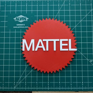 Mattel company 3D printed art classic logo toy toys wall mount